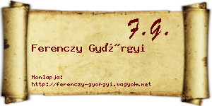 Ferenczy Györgyi névjegykártya