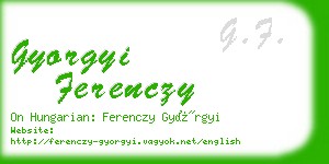 gyorgyi ferenczy business card